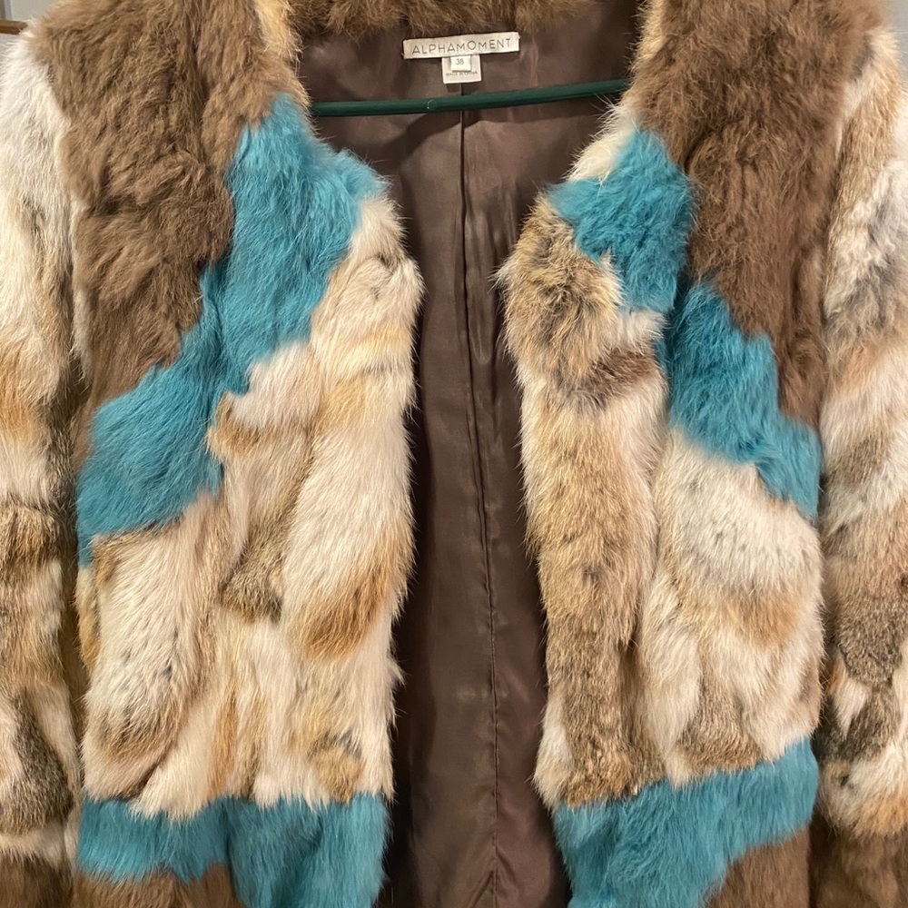Gently used rabbit fur jacket